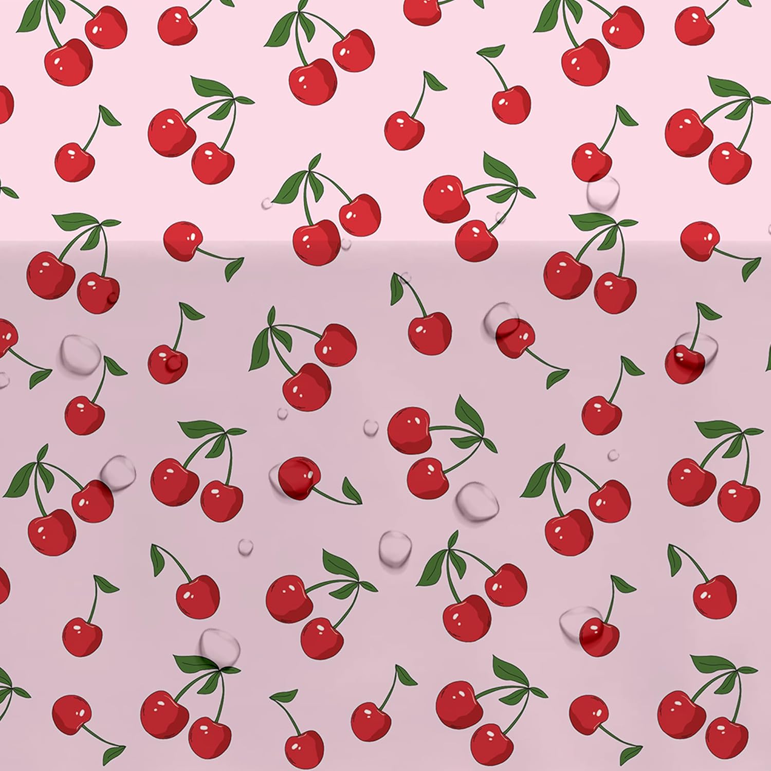 Cherry Birthday Decorations Tablecloth 3 Pack Disposable Fruit Theme Party Supplies for Celebrations