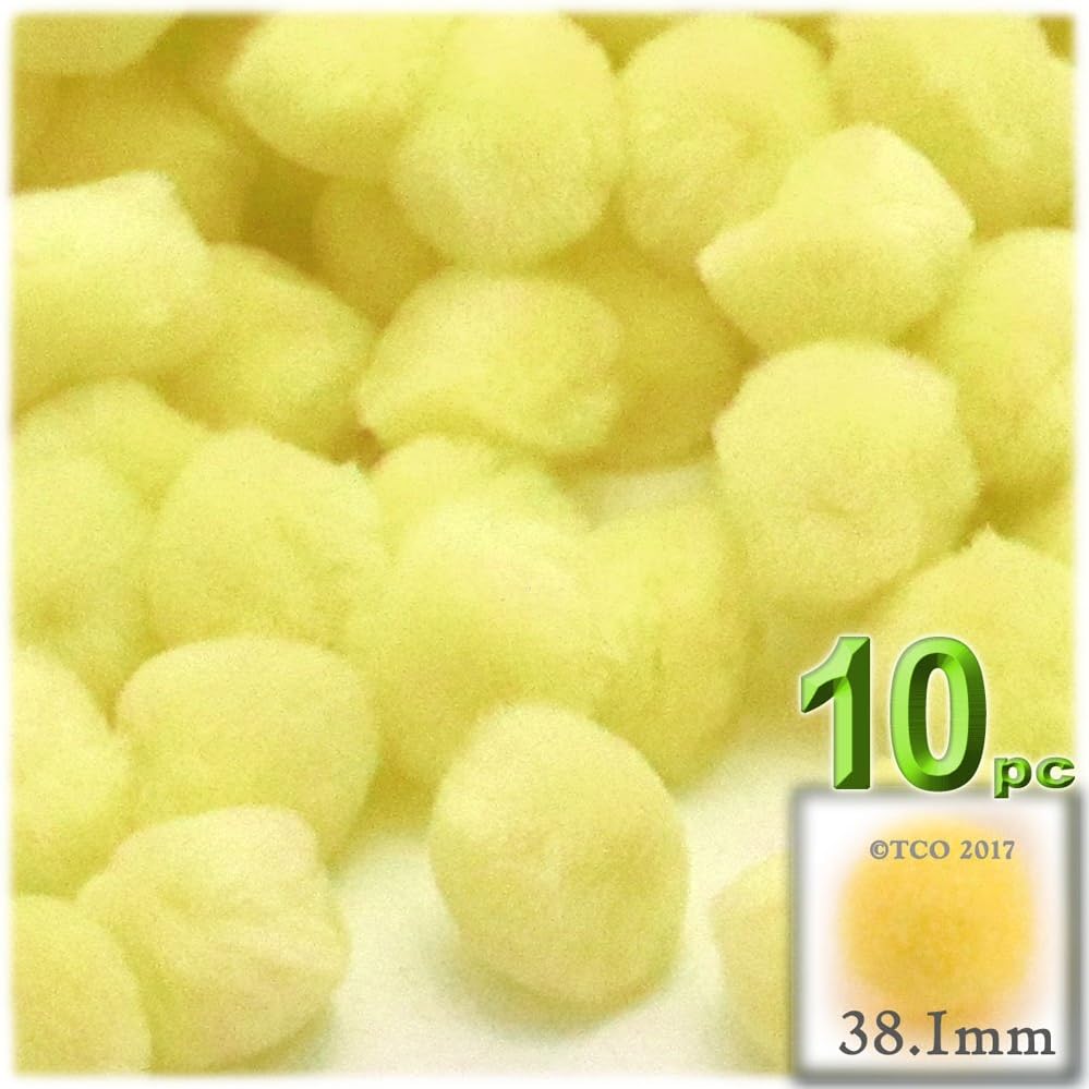 The Crafts Outlet 10-Piece Multi Purpose Pom Poms Acrylic Turquoise Blue