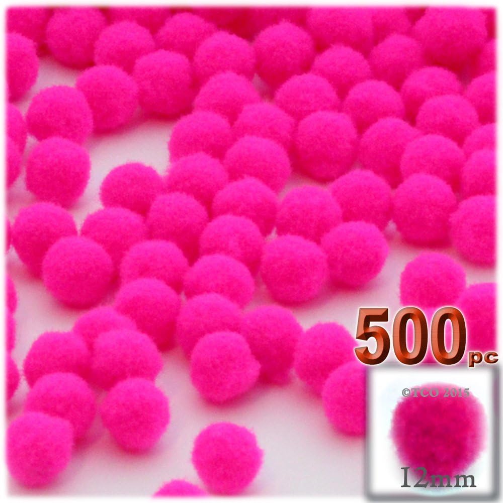 The Crafts Outlet 500-Piece Purple Pom Poms