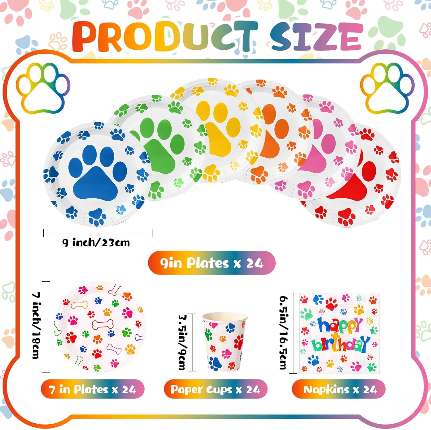 Gejoy 171 Pcs Dog Birthday Party Decorations Supplies