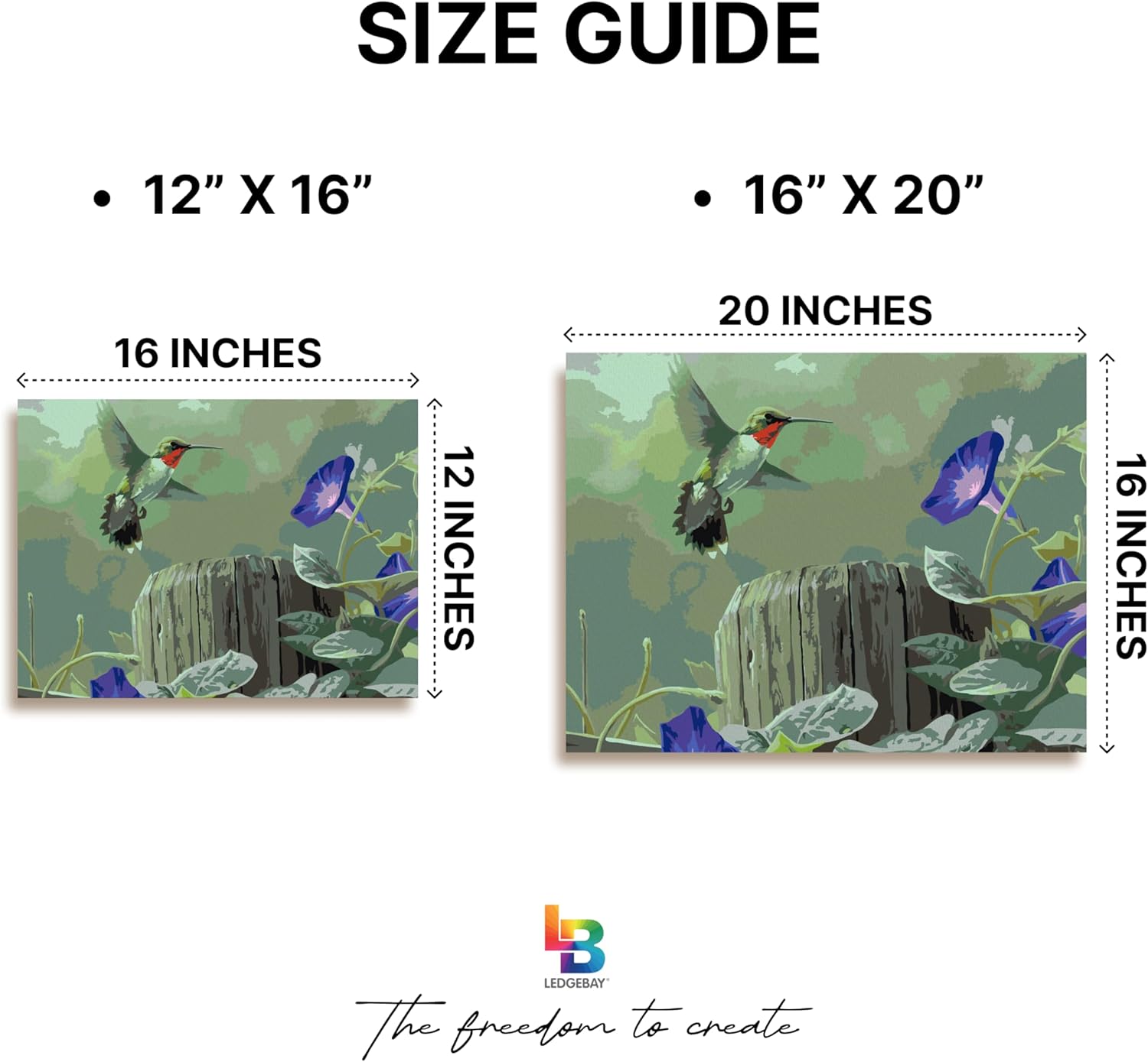 Ledgebay Paint by Numbers Kit for Adults Framed Canvas