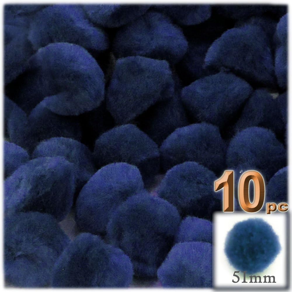 The Crafts Outlet 10-Piece Purple Pom Poms Acrylic 2-Inch Round