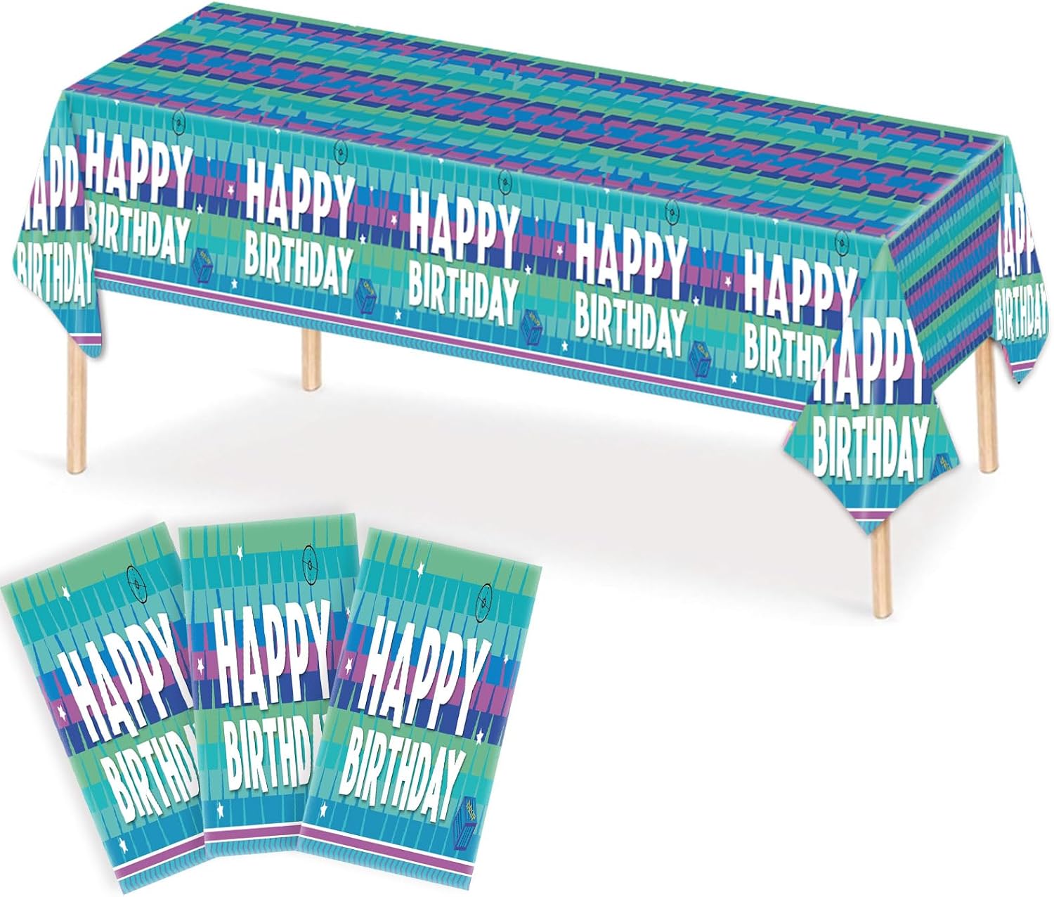 2PCS Video Games Tablecloths for Birthday Parties