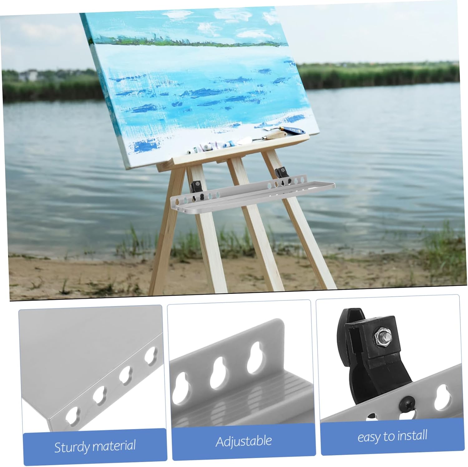 1Set Detachable Easel Tray for Painting Lightweight Desktop Organizer