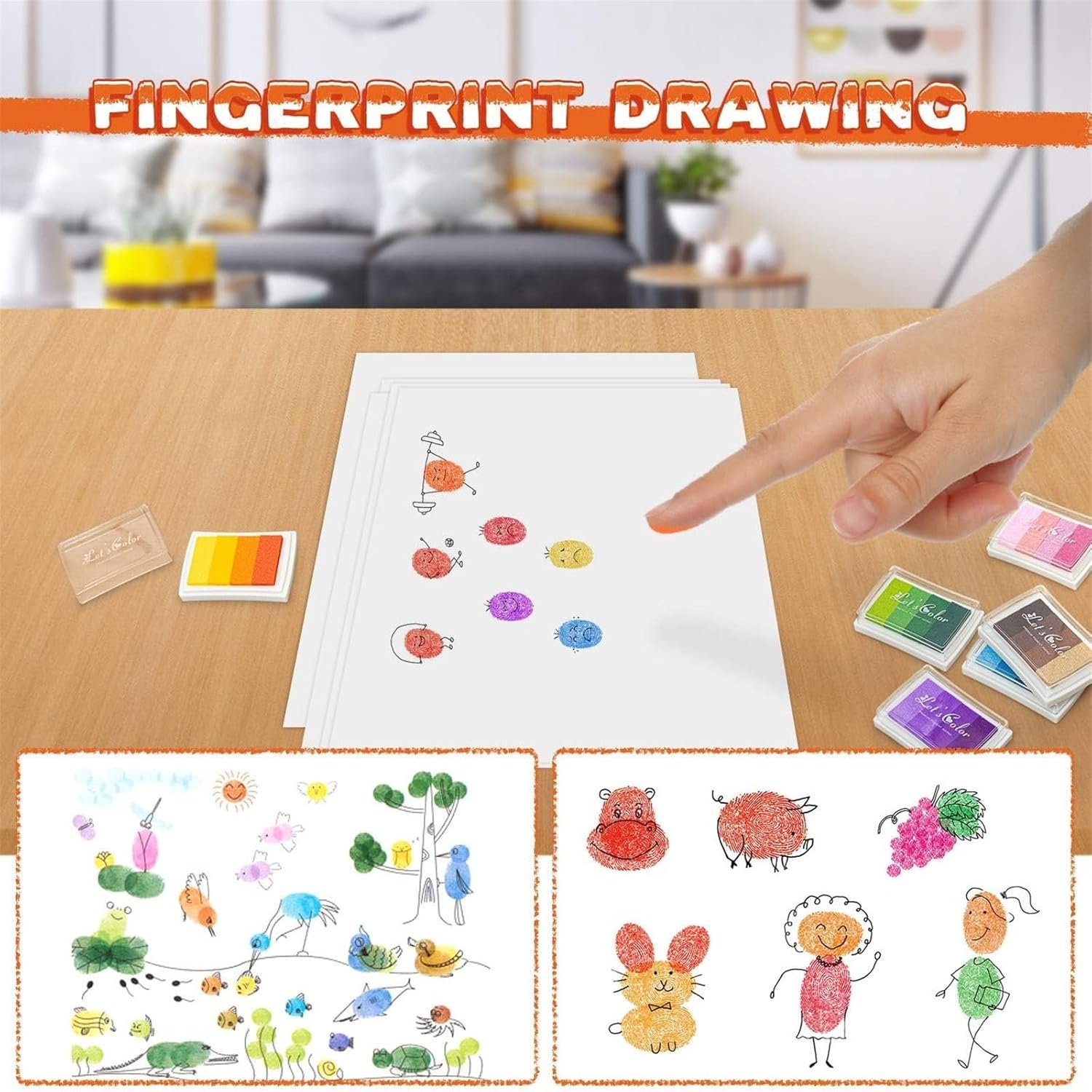 Niaviben 24 Color Rainbow Ink Pad Stamps for Crafts