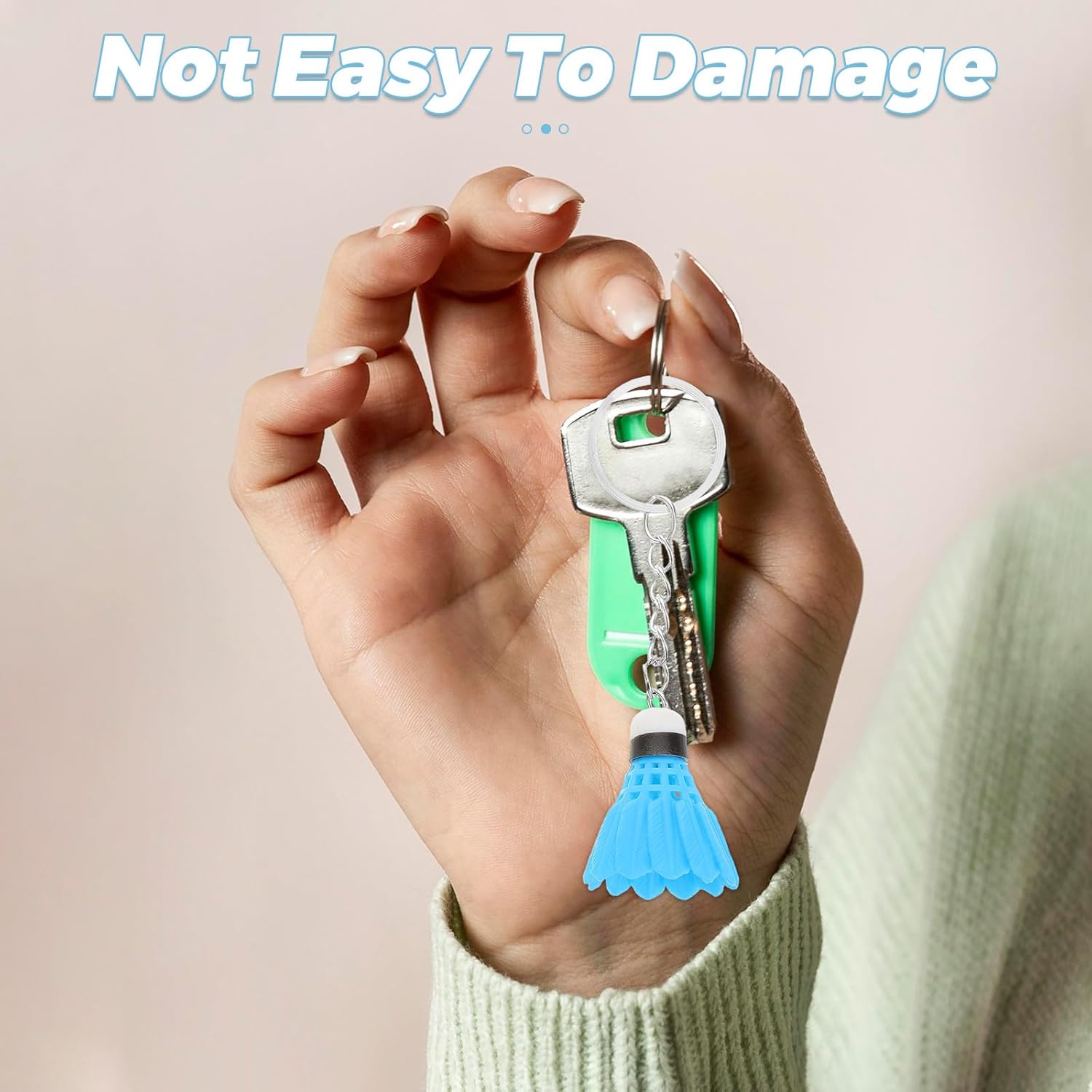 LUOZZY 9 Pcs Mini Badminton Ball Keychains