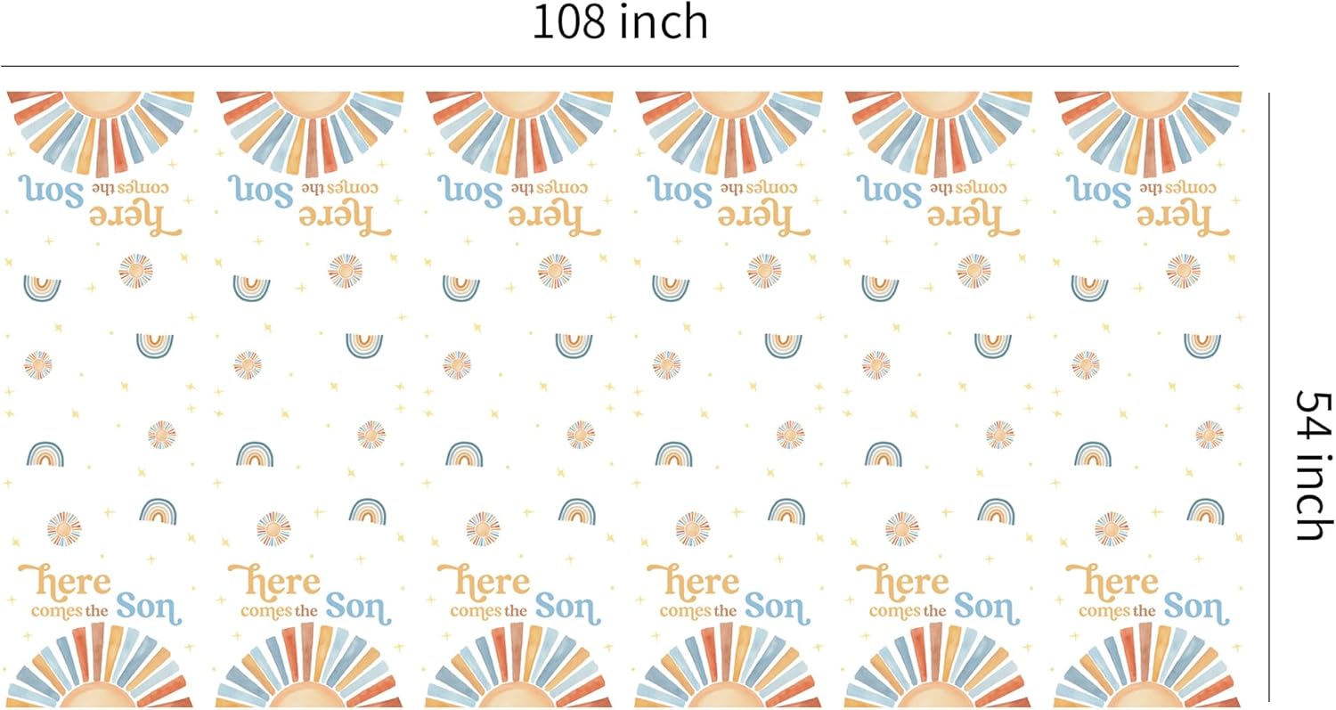 Here Comes The Sun Baby Shower Tablecloth 3 Pcs 54x108
