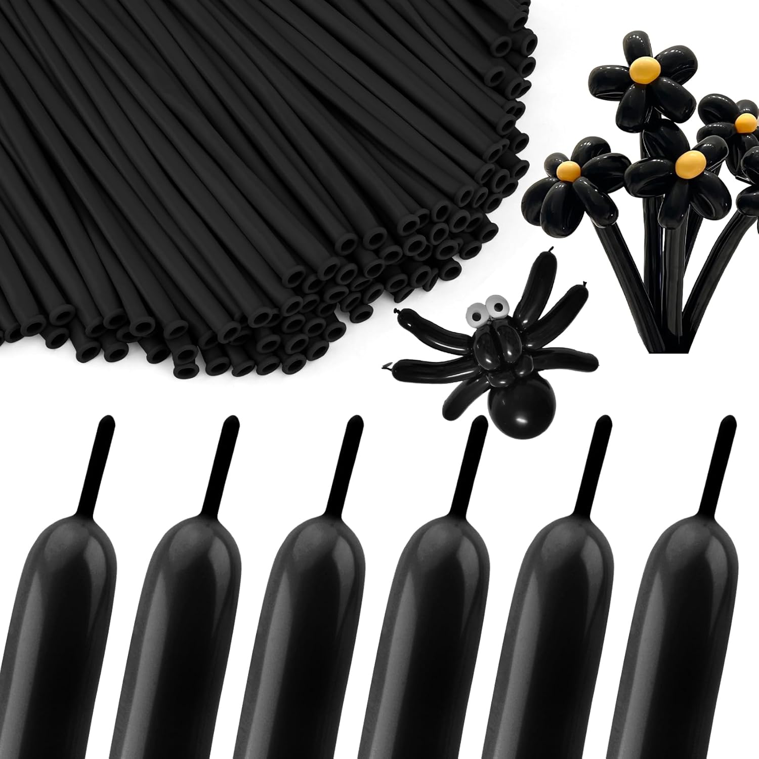 260pcs Black Animal Balloons for Halloween Arch and Party Decorations