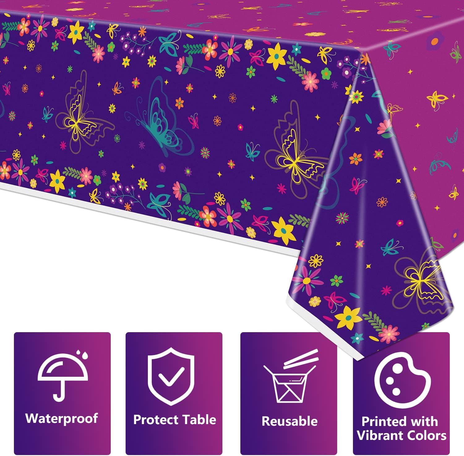 4 PCS Magic Butterfly Tablecloths for Movie Party