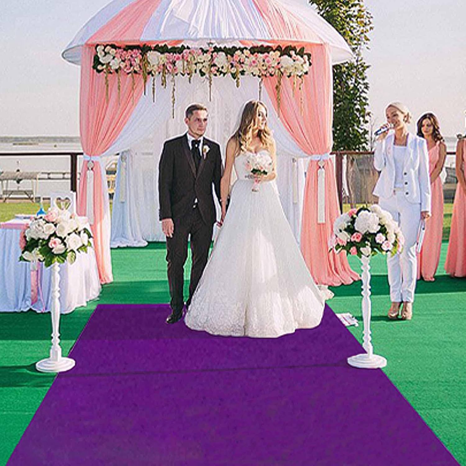 Purple Aisle Runner 140 GSM Wedding Ceremony Decor