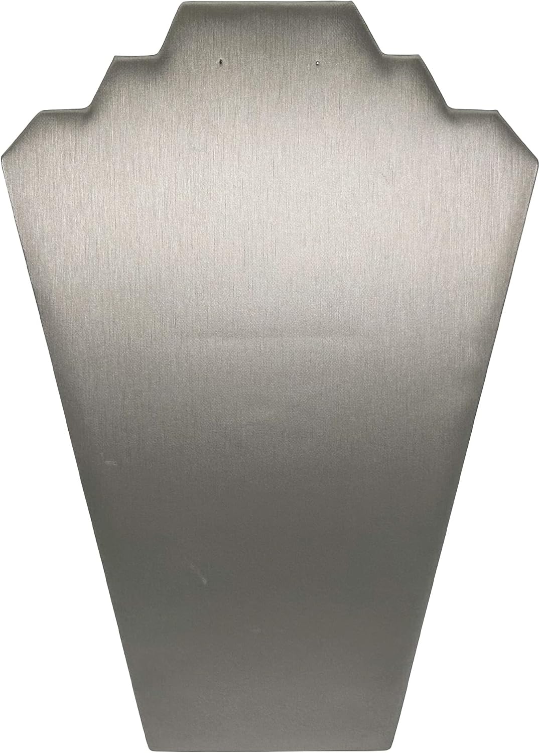 N NicePackaging Special Edition Steel Grey Leatherette 2-Notch Necklace Display 5 Pack