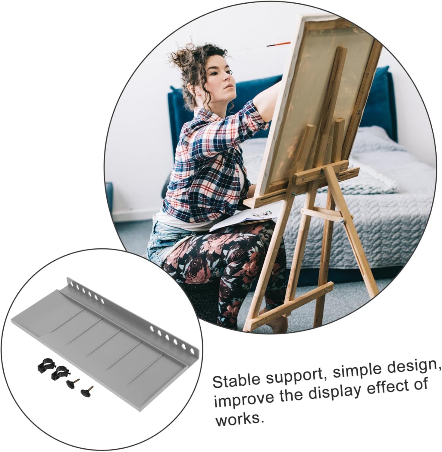 Tempnap Easel Tray with Hand Crank for Painting
