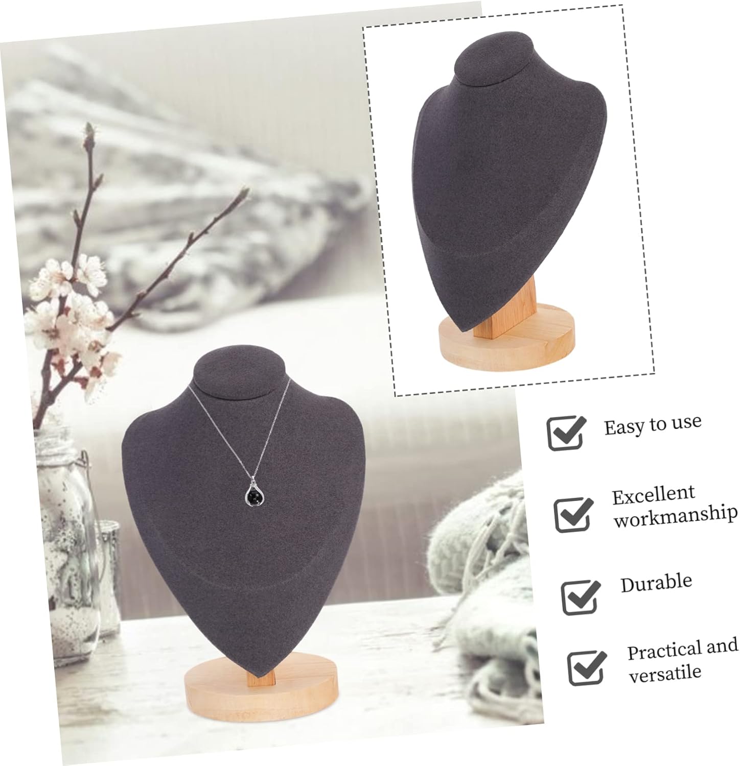 FOMIYES Elegant Jewelry Display Stand for Necklaces and Pendants