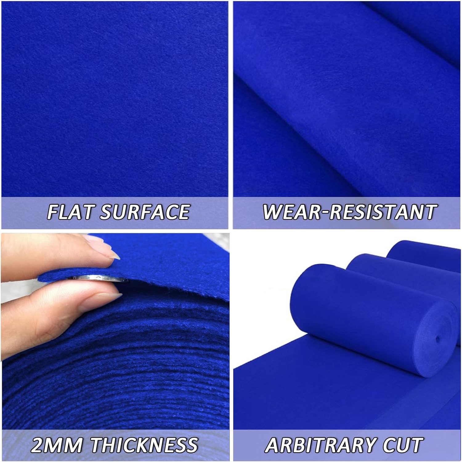 Blue Runner Runway Rug Wedding Aisle Carpet 2mm Thickness