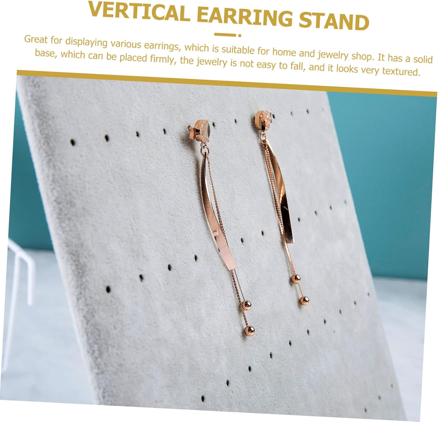 2Pcs Flannelette Earring Holder Display Stand Organizer for Home Jewelry Storage