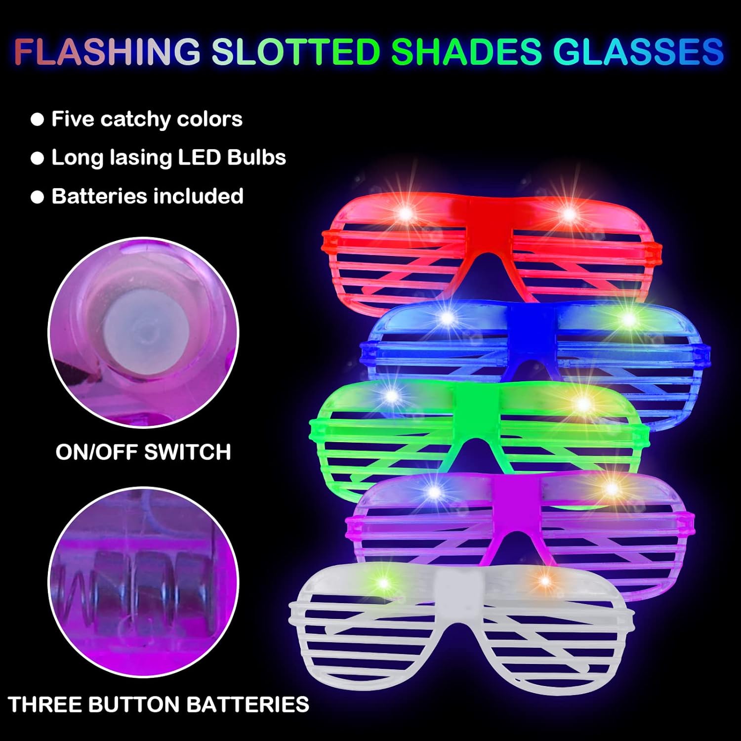 Stondino Christmas Glow In The Dark Party Supplies LED Glasses Finger Lights for Kids Party Favors