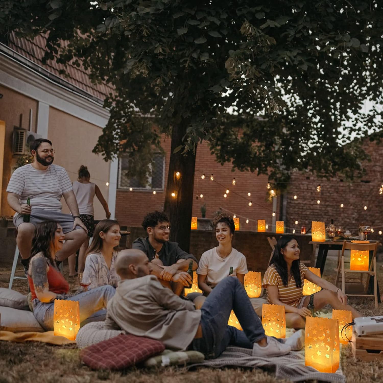 70PCS White Luminary Lantern Bags for Events