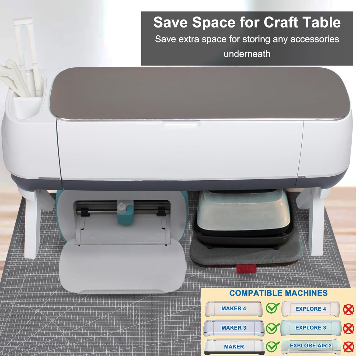 LOPASA Stand Legs for Cricut Maker 4 3 1 Craft Desk Organizer