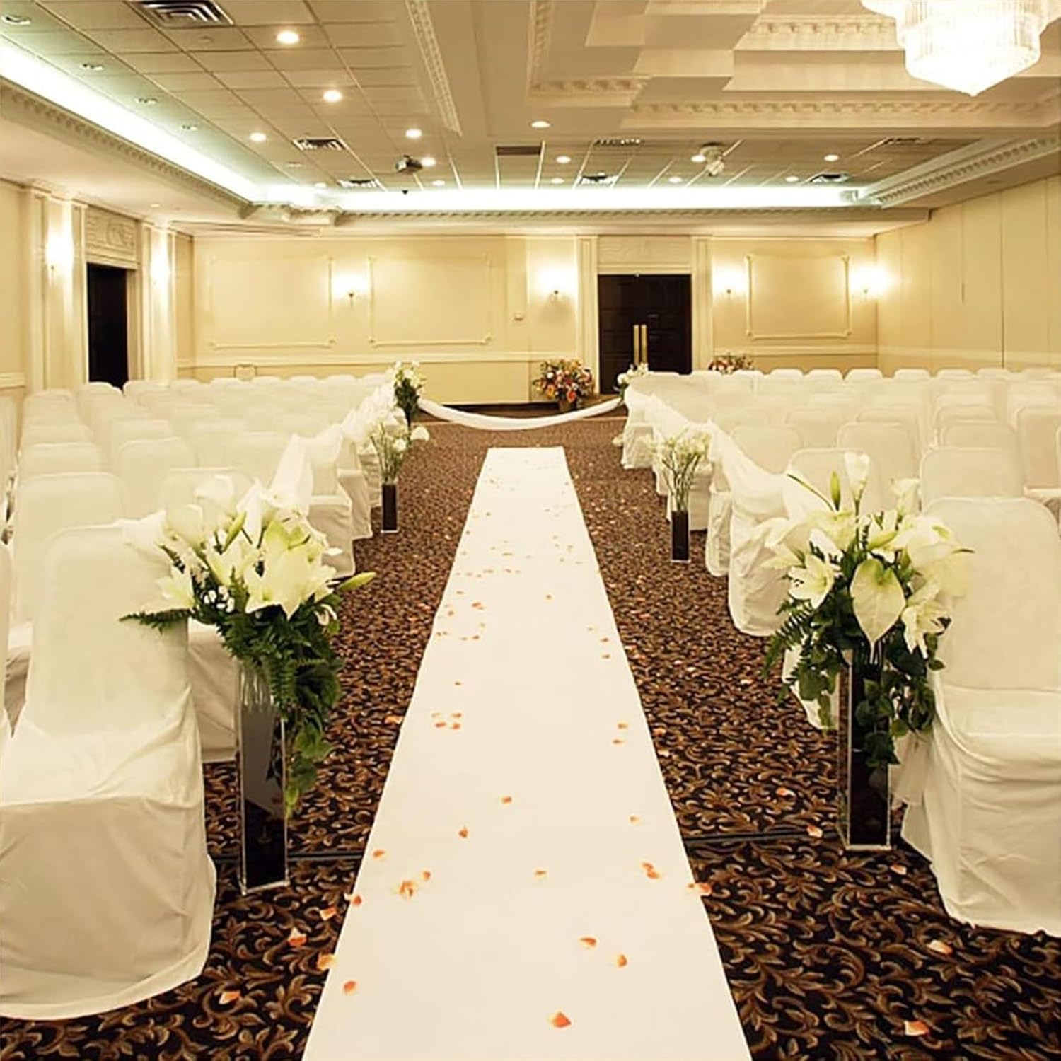 White Aisle Runner for Weddings 10m 20m Carpet