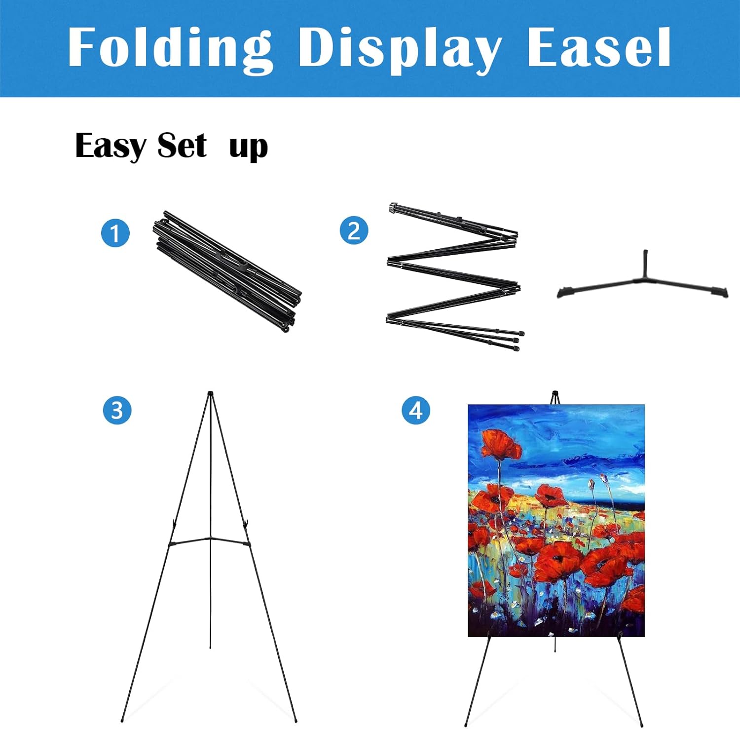 Falling in Art 63 Adjustable Poster Easel Stand 6 Pack