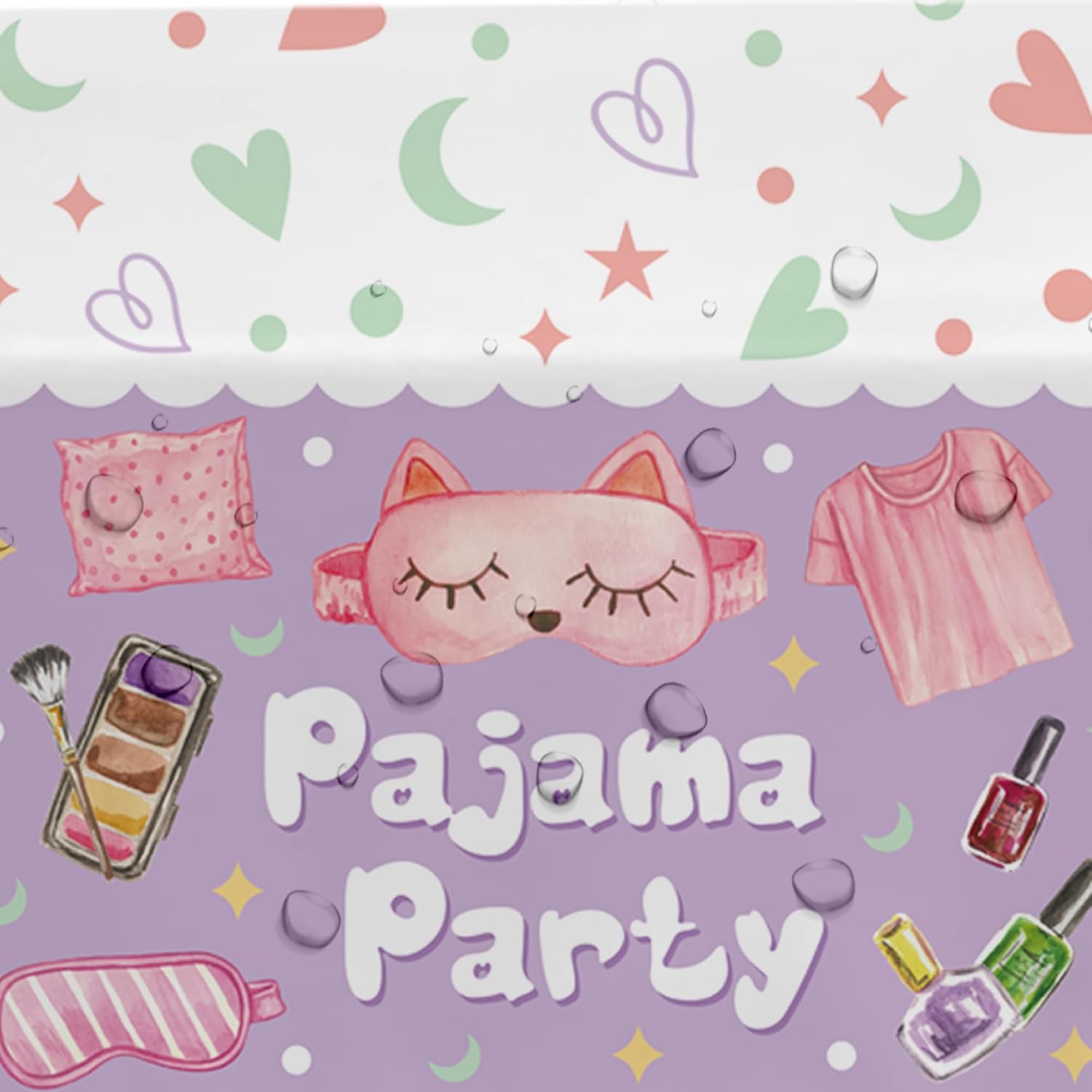 Sleepover Party Supplies Tablecloth 3 Pack