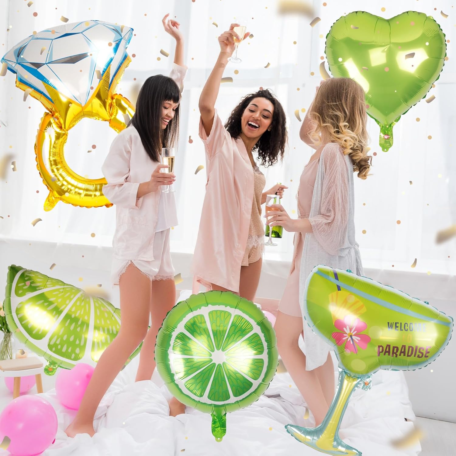 16 Pcs Margarita Bachelorette Balloons Wedding Decor