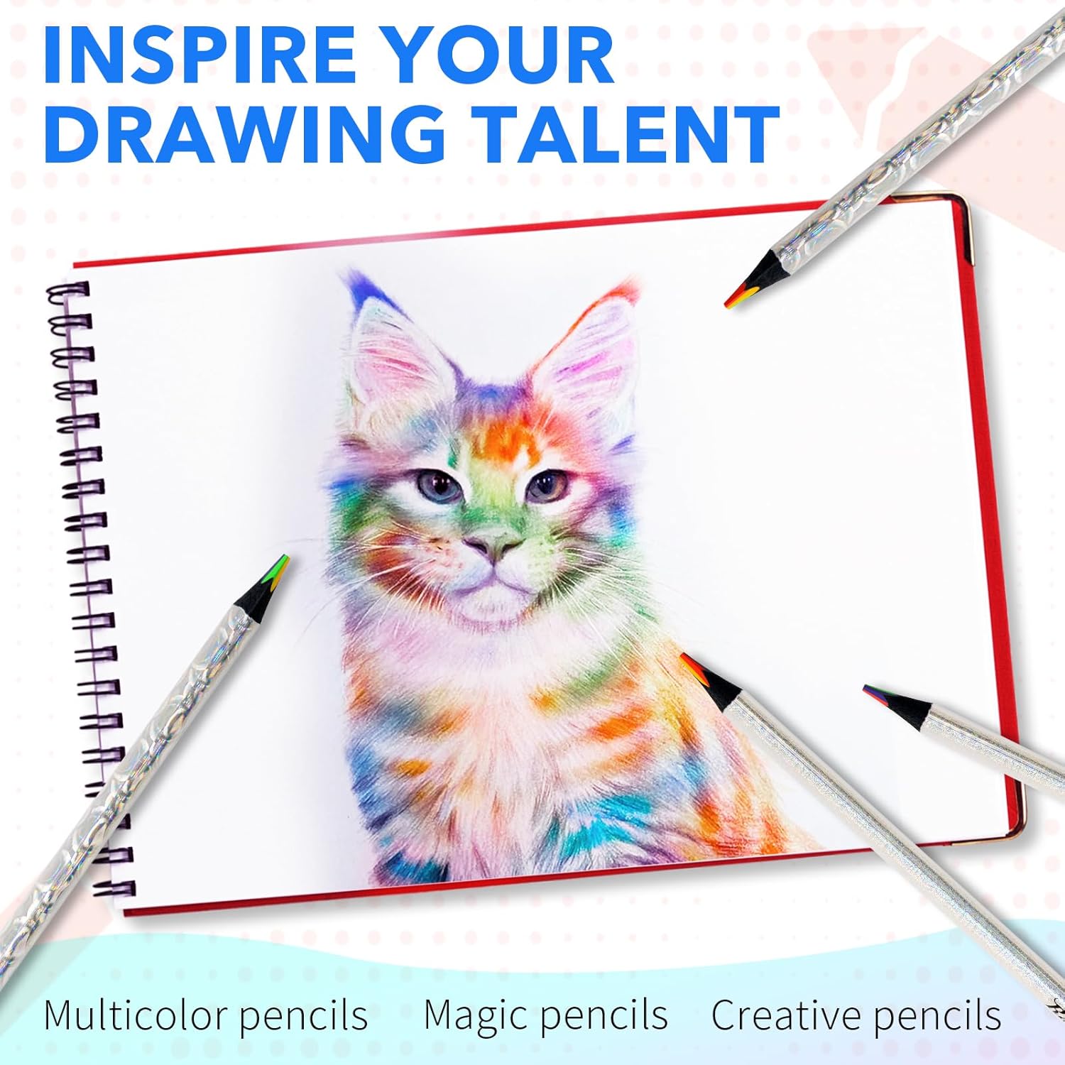 ThEast 30 Rainbow Colored Pencils for Kids and Adults