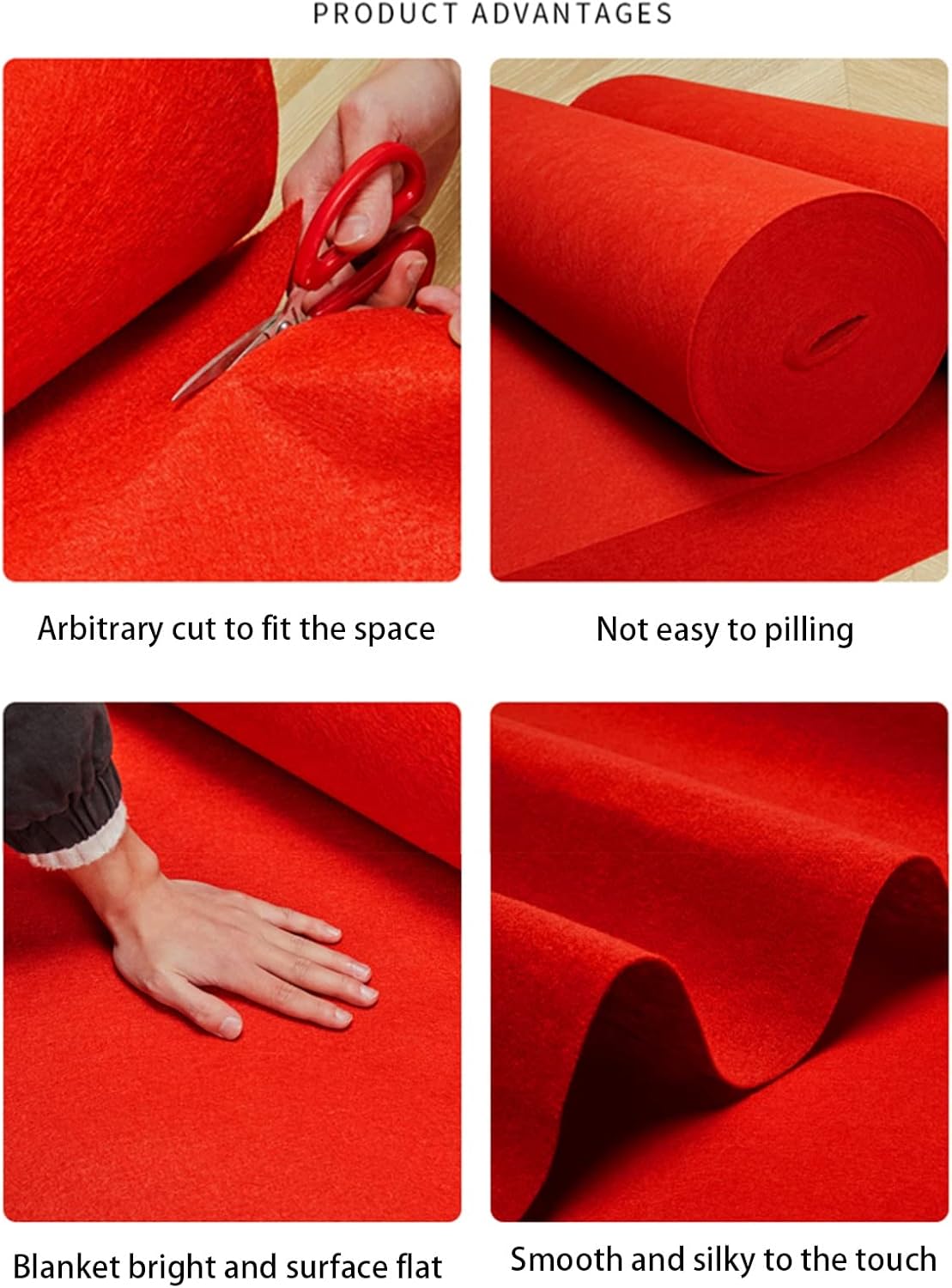 10M 20M 30M Red Wedding Aisle Runner Carpet