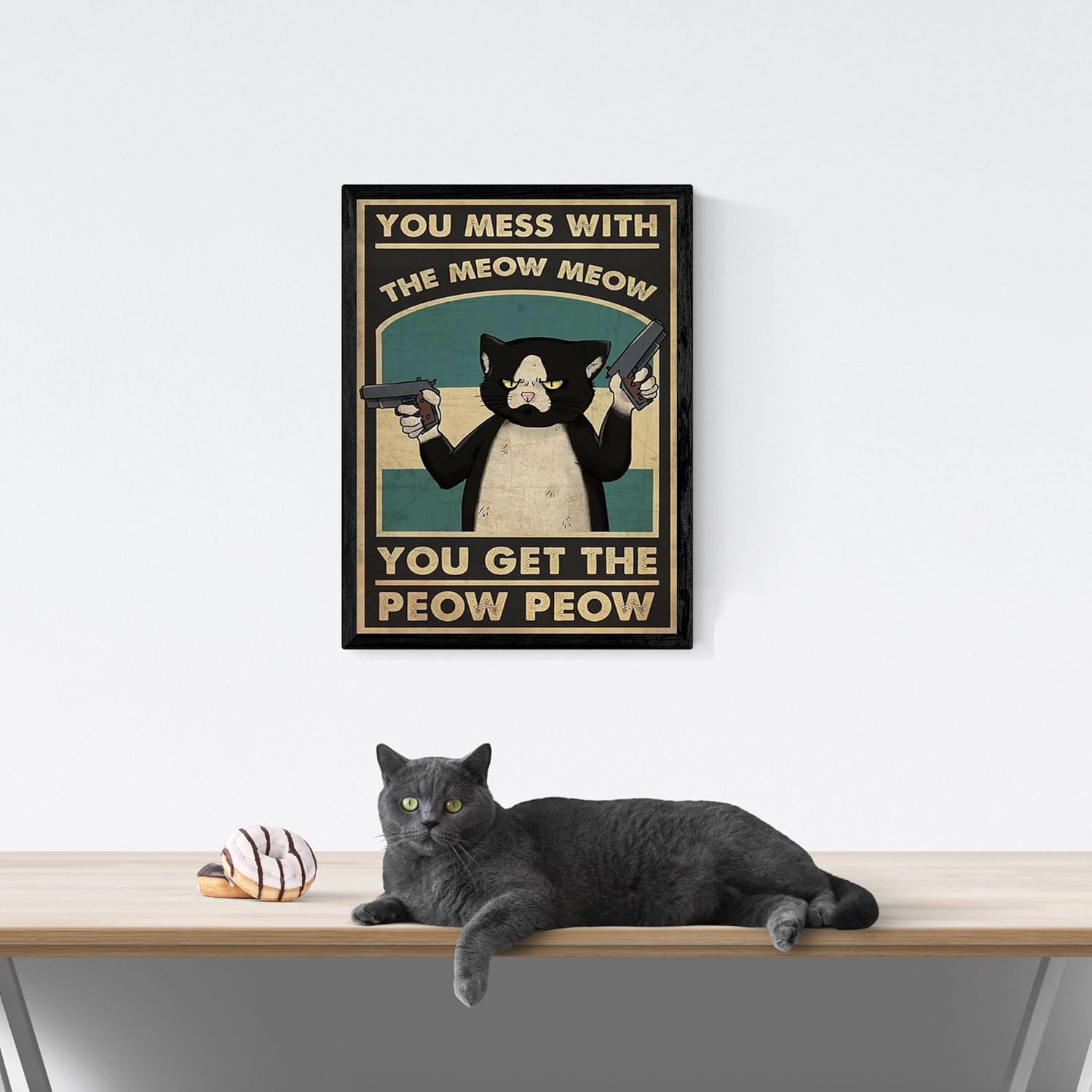 Cold Cat Diamond Art Kit for Adults 12x16in