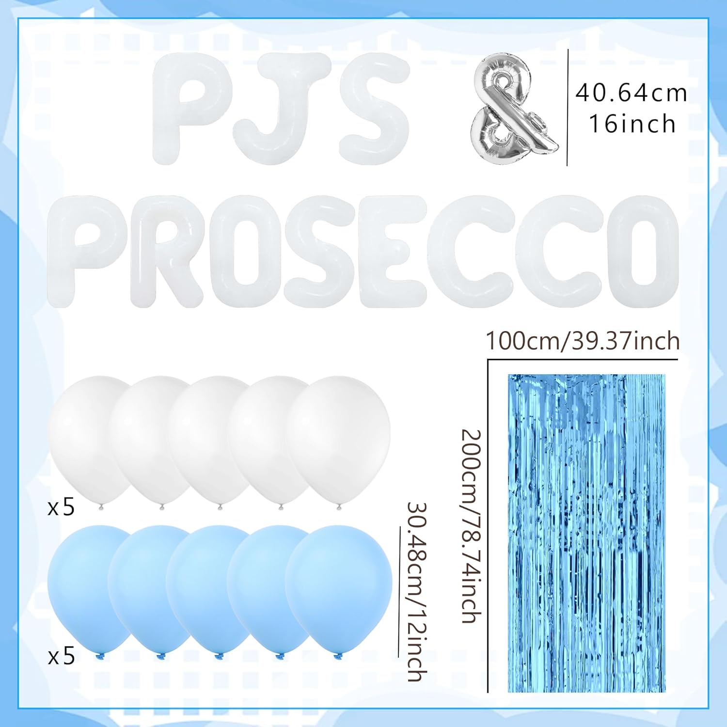 JeVenis PJs and Prosecco Decor Balloons