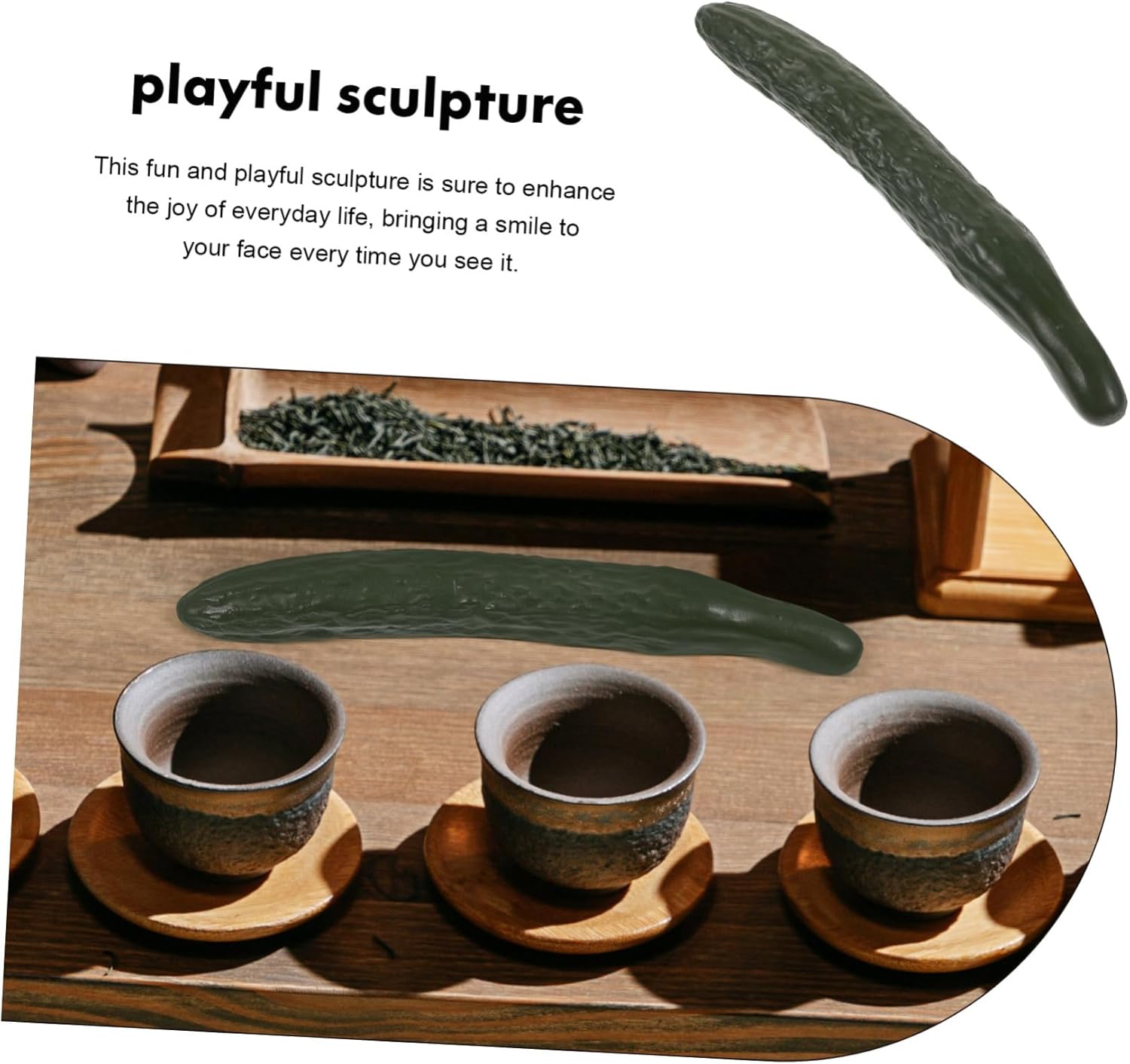 Ceramic Cucumber Calligraphy Brush Holder Decor