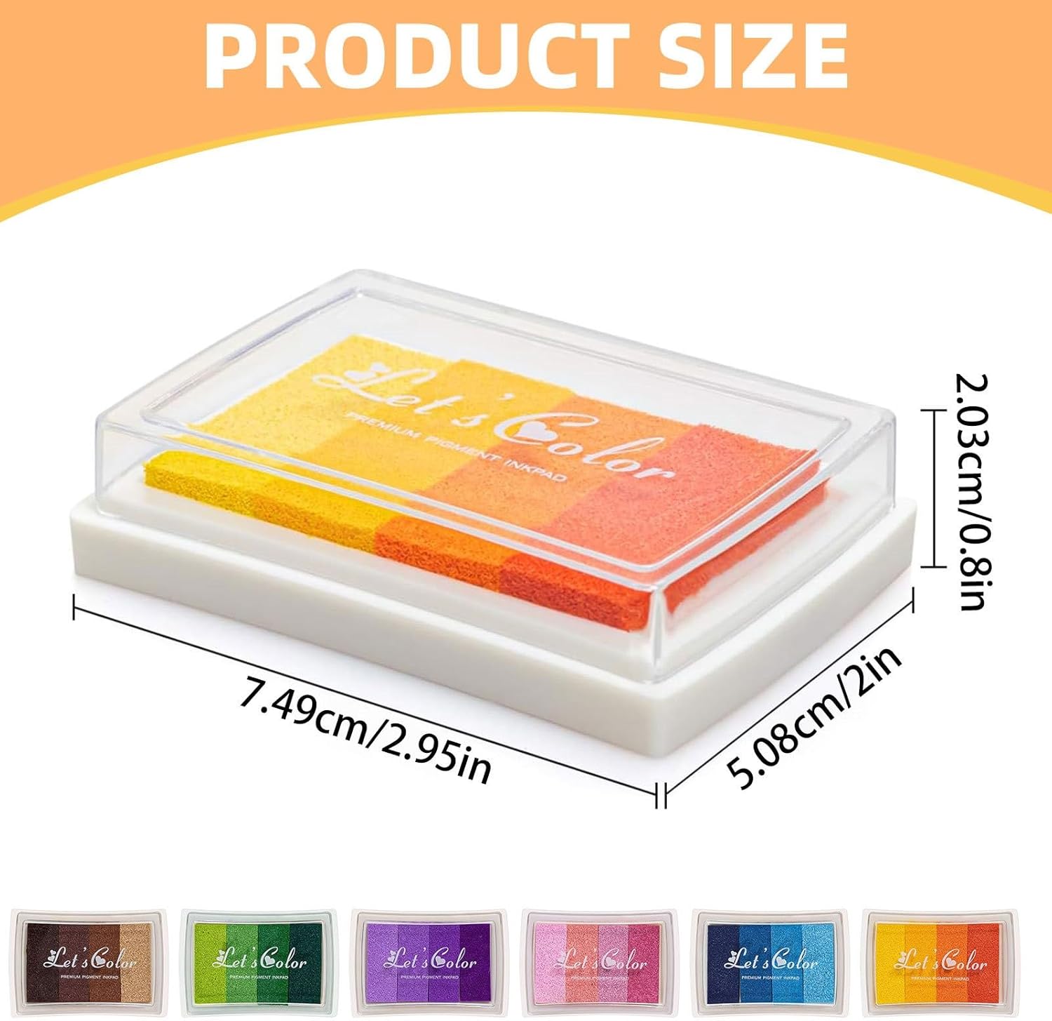 Niaviben 24 Color Rainbow Ink Pad Stamps for Crafts
