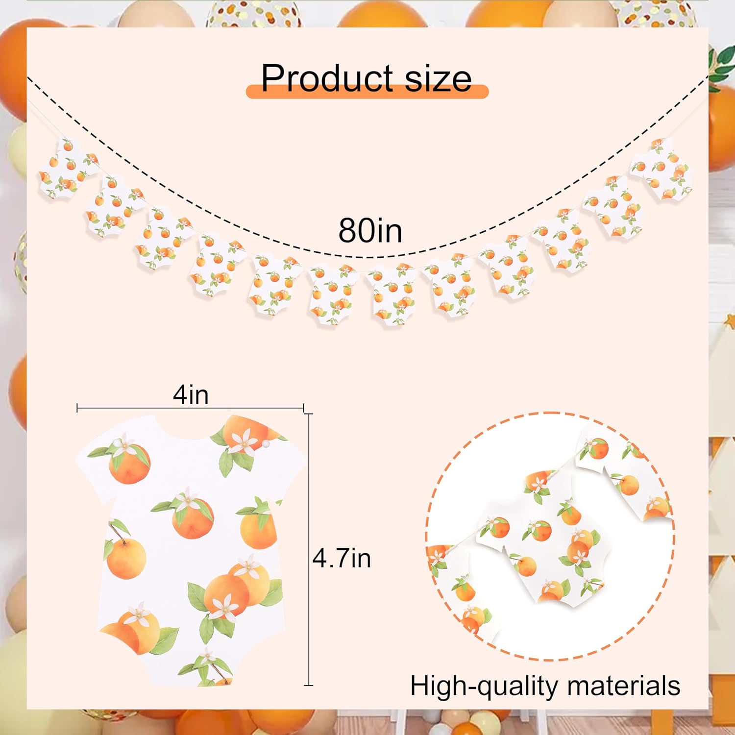 Little Cutie Bodysuit Banner with Citrus Design