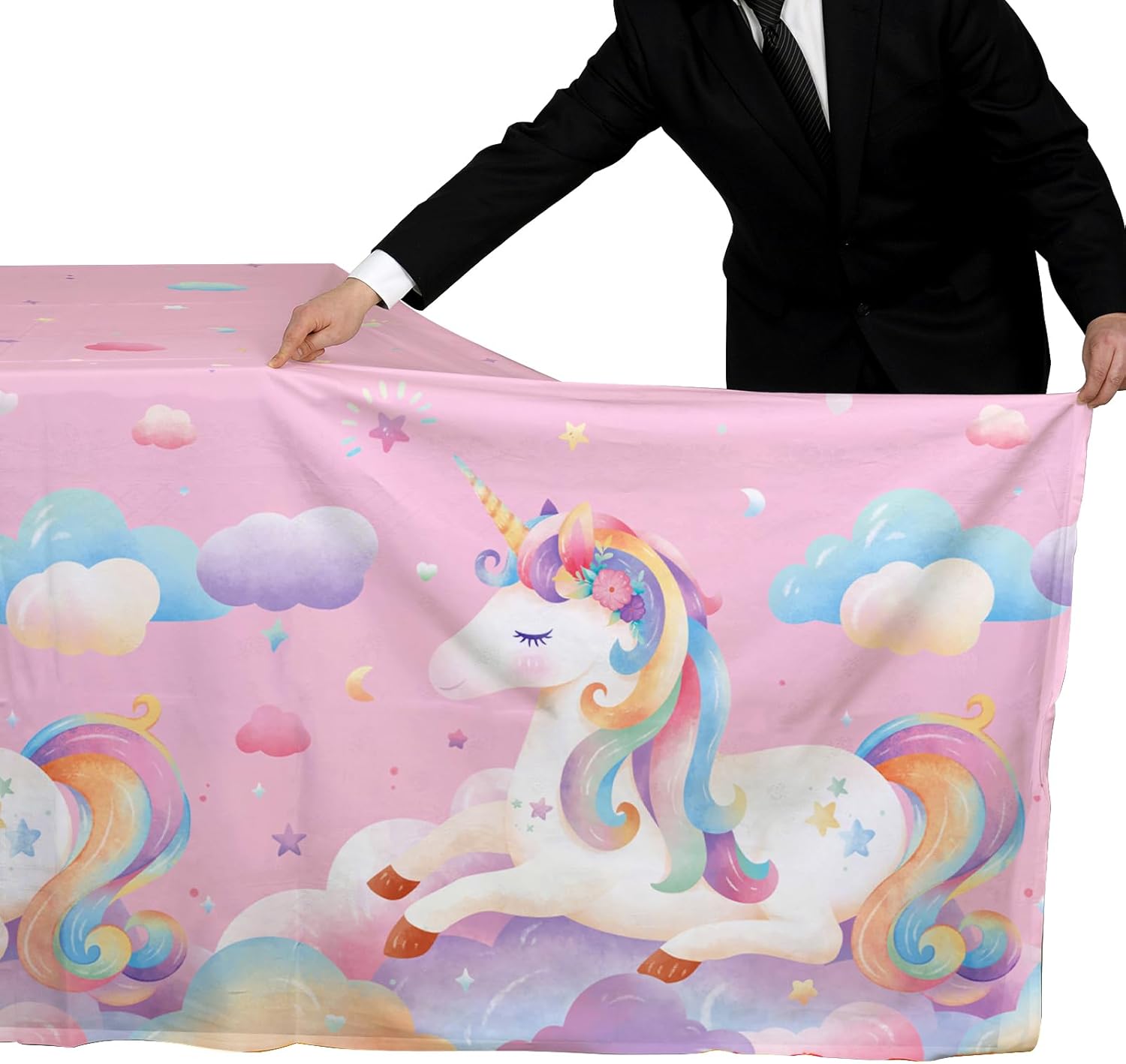 Gatherfun Unicorn Party Supplies Set 2-Pack Tablecloths