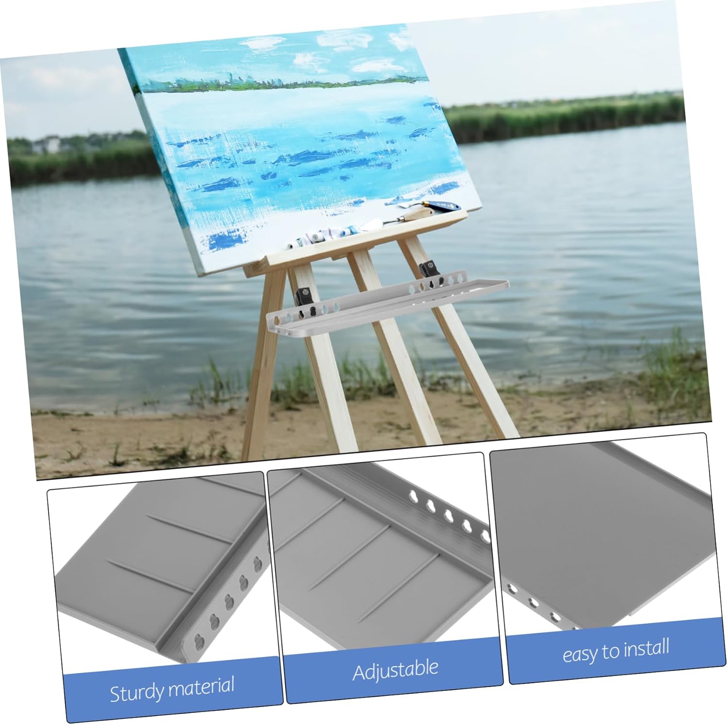 Artist Easel Plate Easel Painting Tray with Detachable Design