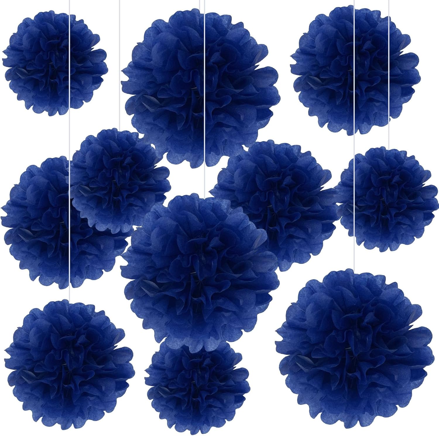 20PCS Royal Blue Tissue Paper Pom Poms for Party Decor