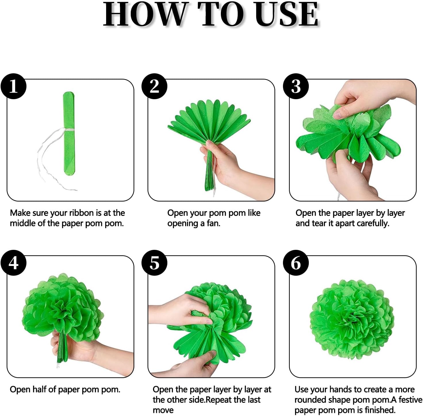 20PCS Royal Blue Tissue Paper Pom Poms for Party Decor