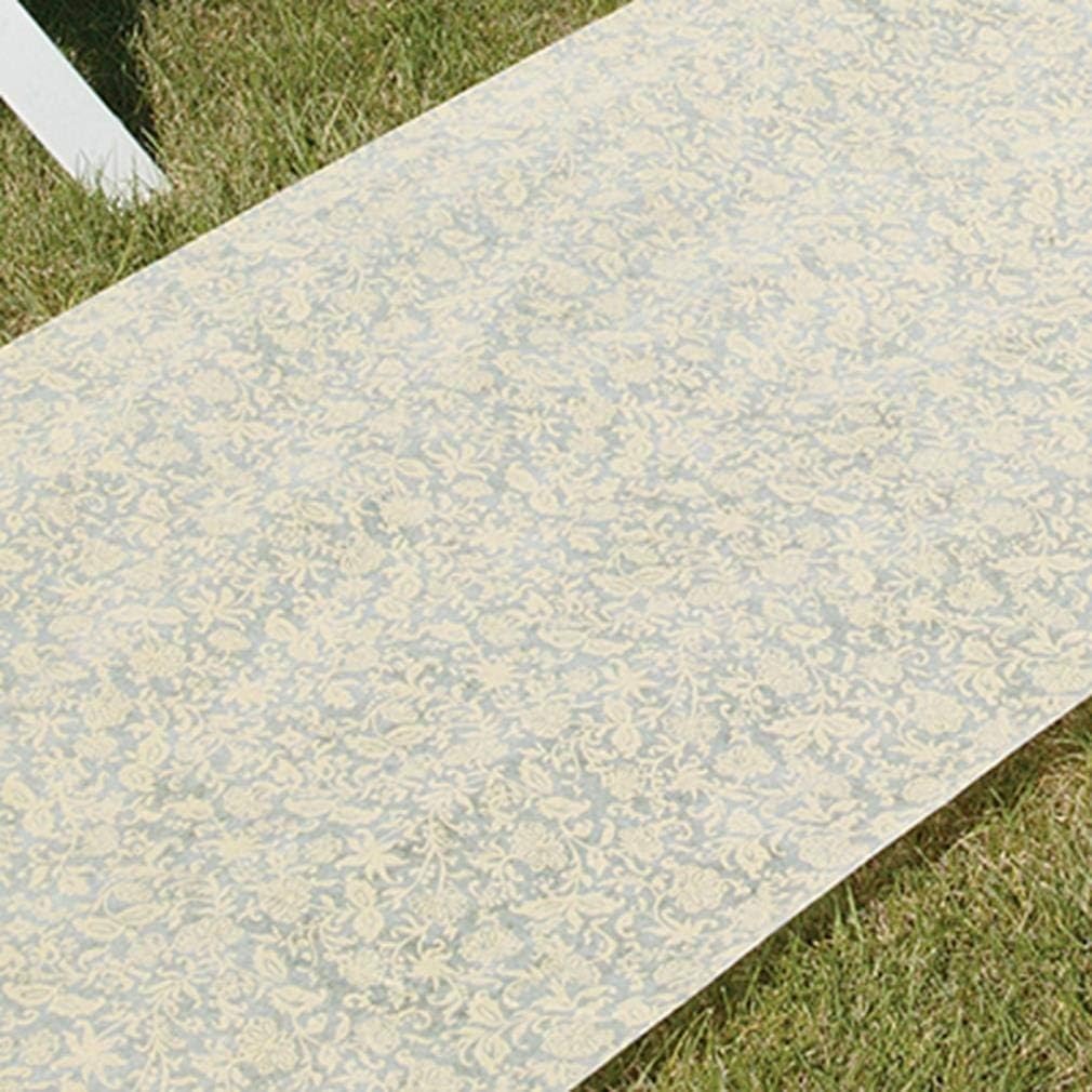 Hortense B Hewitt Ivory Floral Aisle Runner 100 Feet