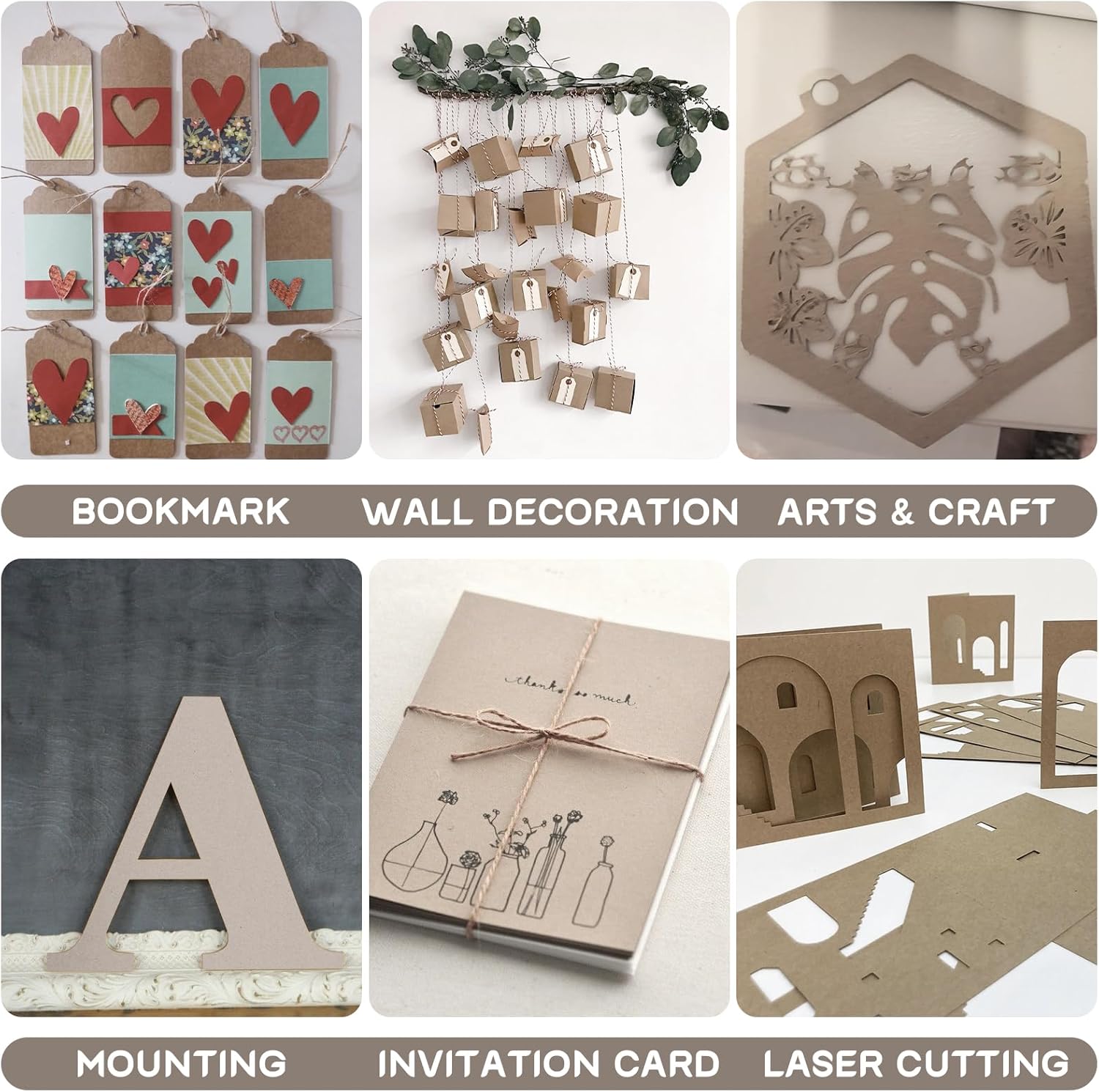AXELIP Chipboard Cardboard 85x11 Inch 20 Sheets
