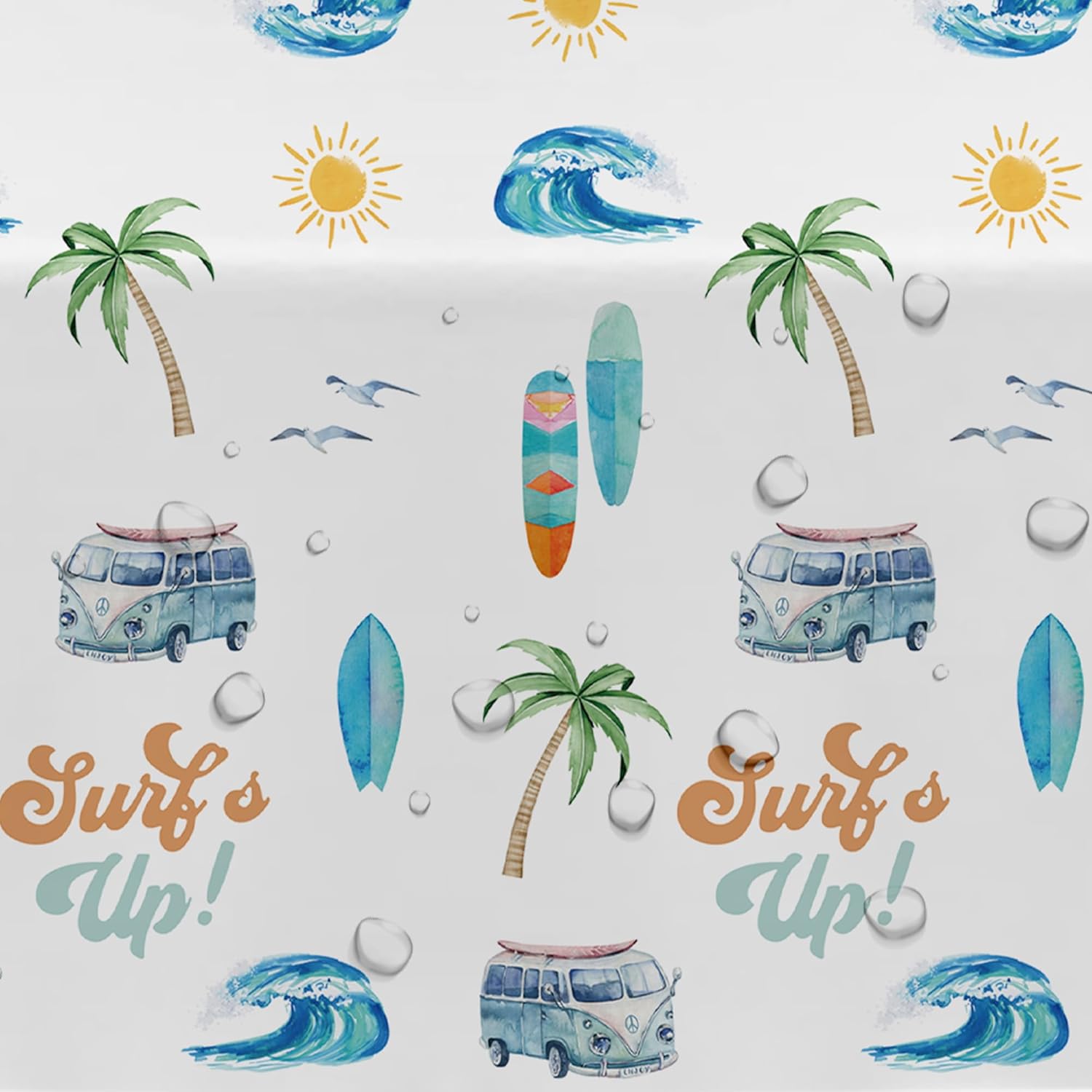 Surfs Up Party Tablecloth Boys 3 Pack