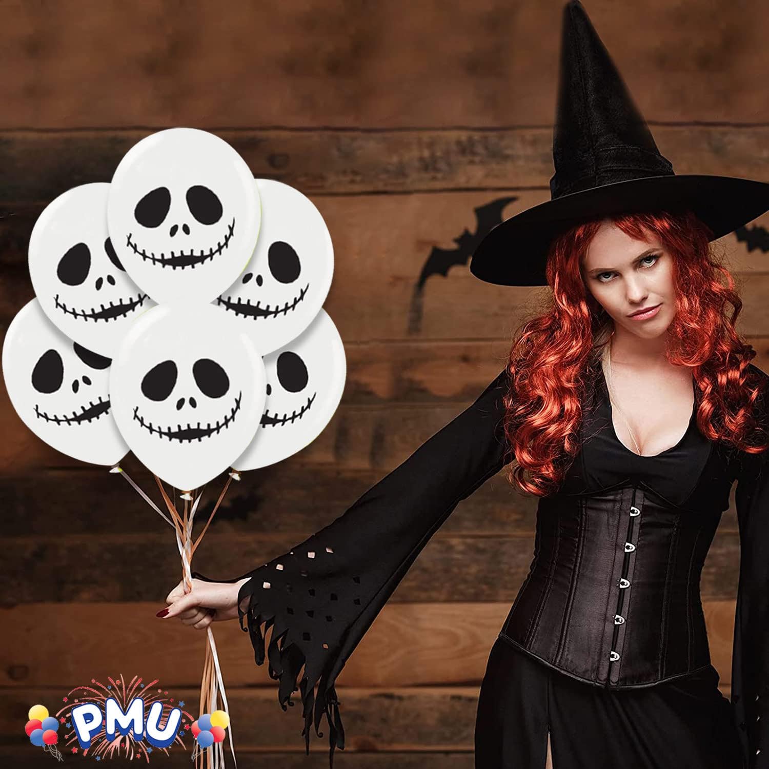 PMU Halloween Laughing Faces Balloons - 12 Inch Zipper Mouth Ghost