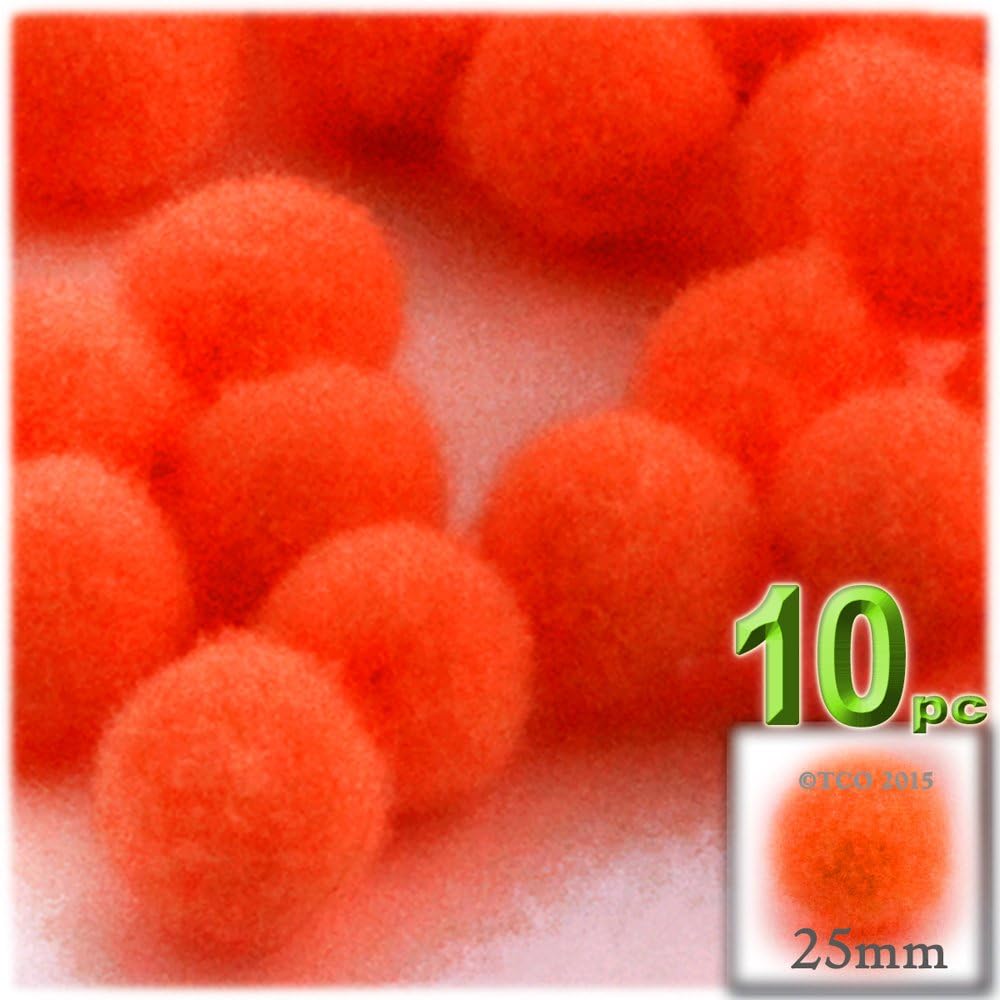 The Crafts Outlet 10-Piece Coffee Brown Pom Poms