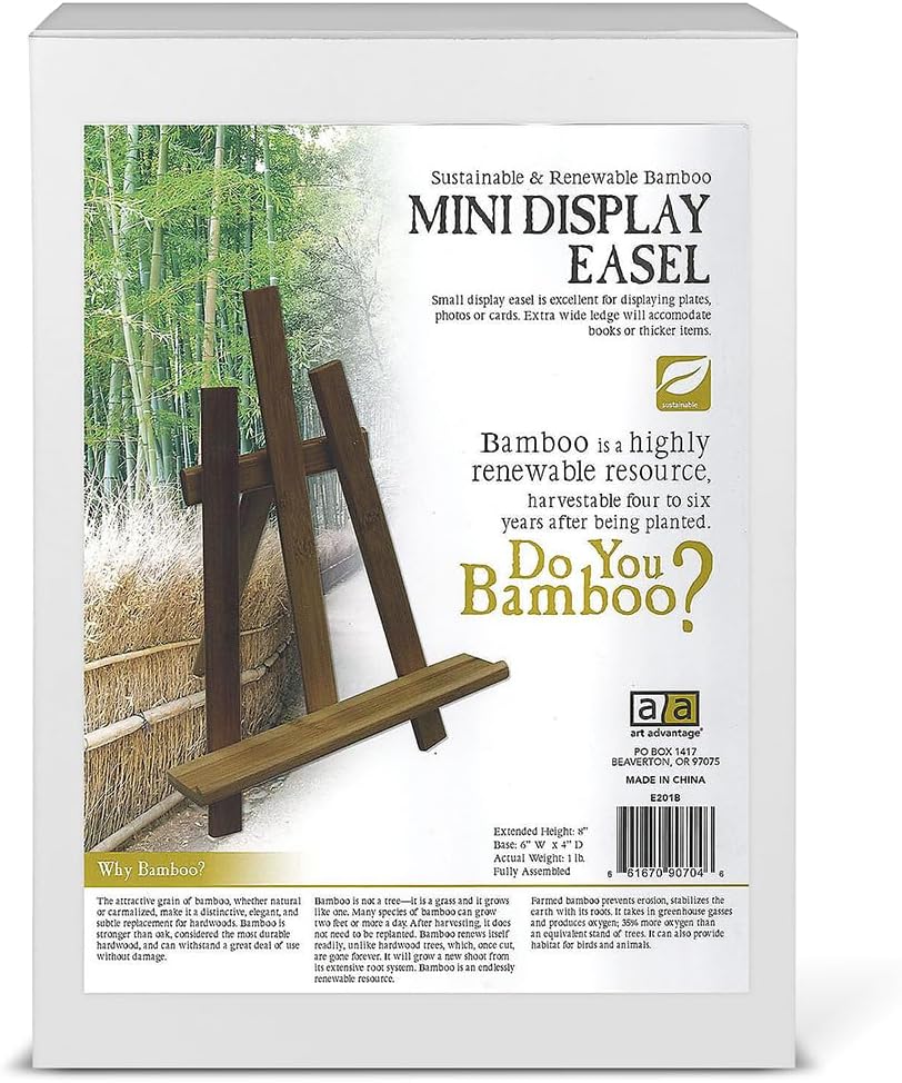 Art Advantage Mini Display Easel Bamboo 1