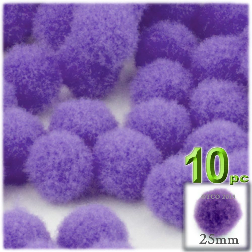 The Crafts Outlet 10-Piece Turquoise Blue Pom Poms