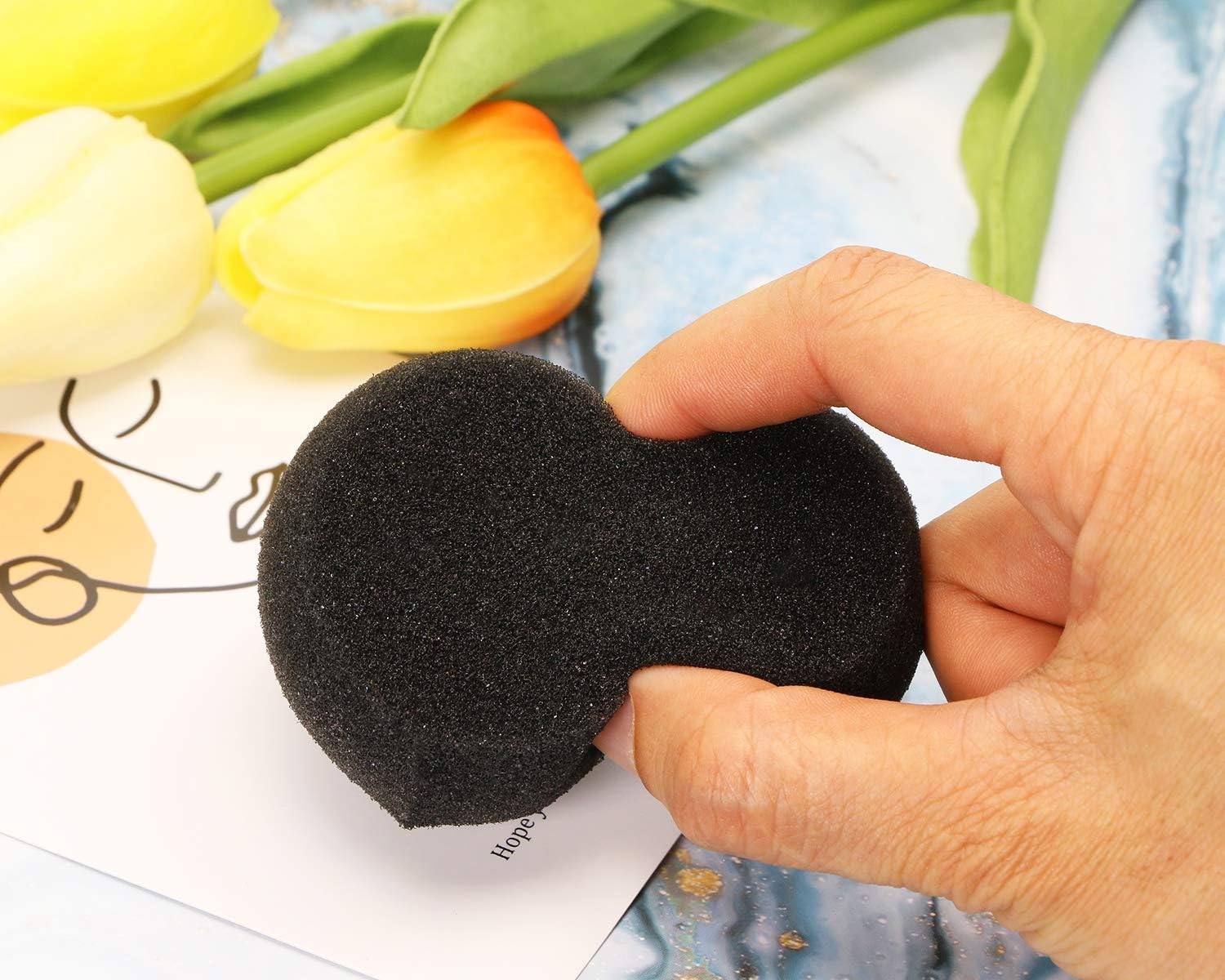 Penta Angel Paint Sponges 6PCS Round Foam Painting Brushes for Art Crafts DIY