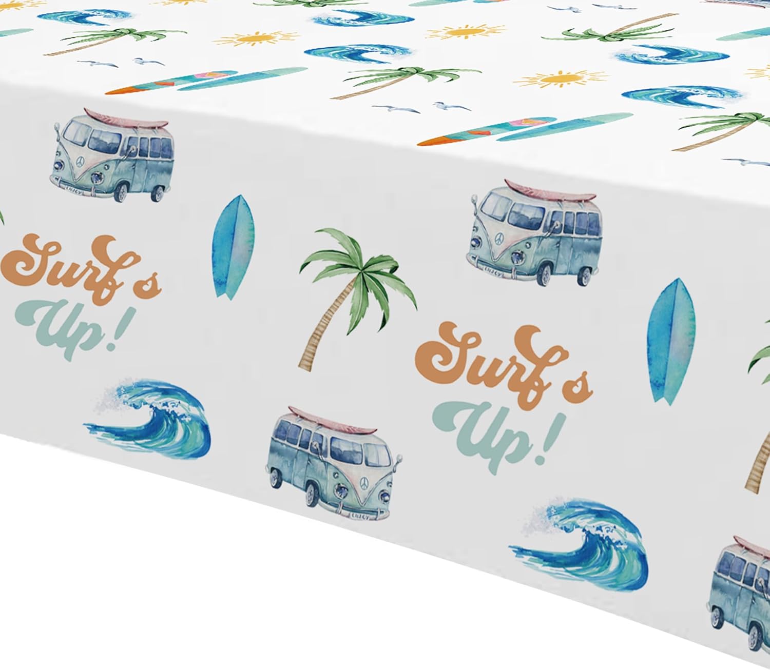 Surfs Up Party Tablecloth Boys 3 Pack