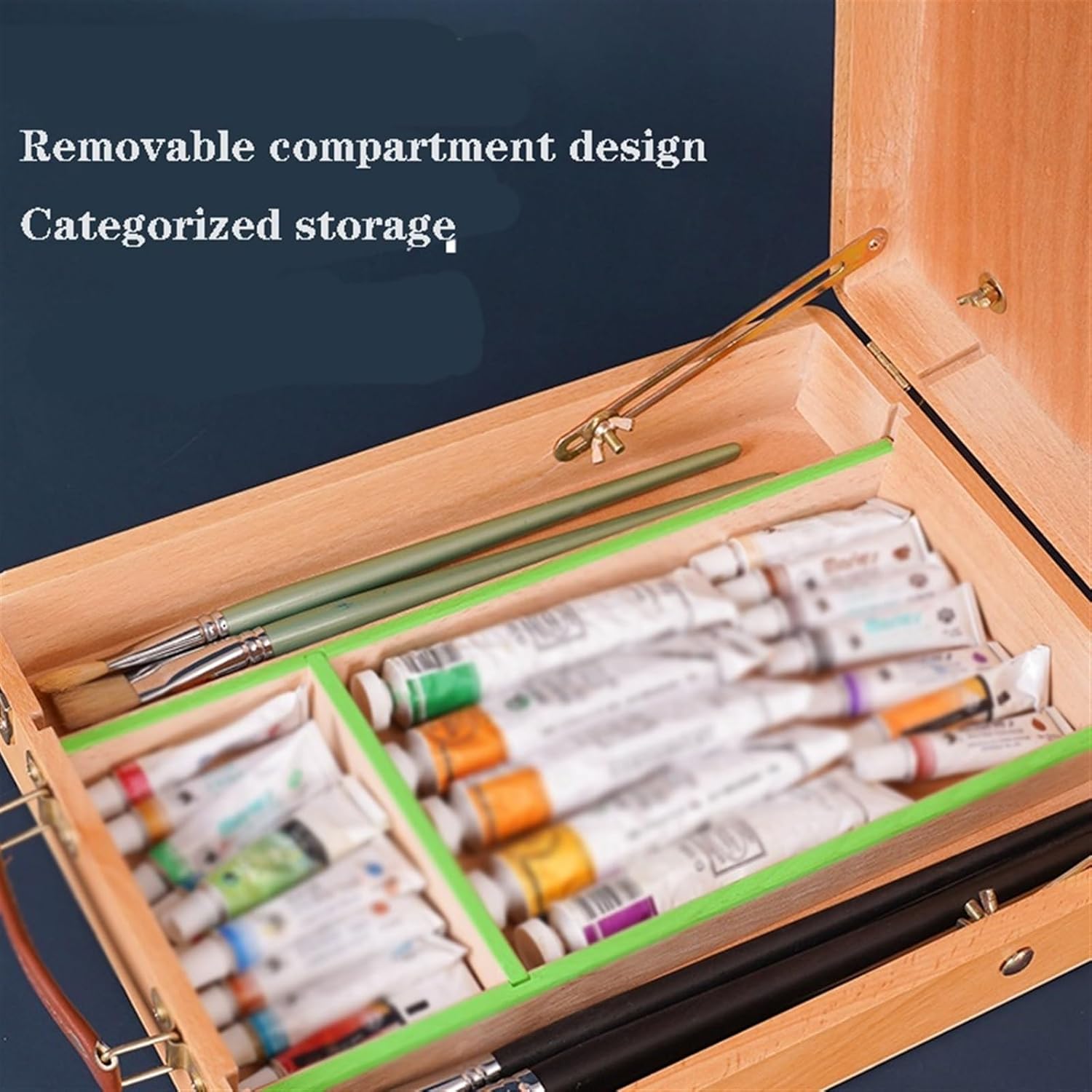 Adjustable Wooden Art Easel Storage Box for Artists and Students