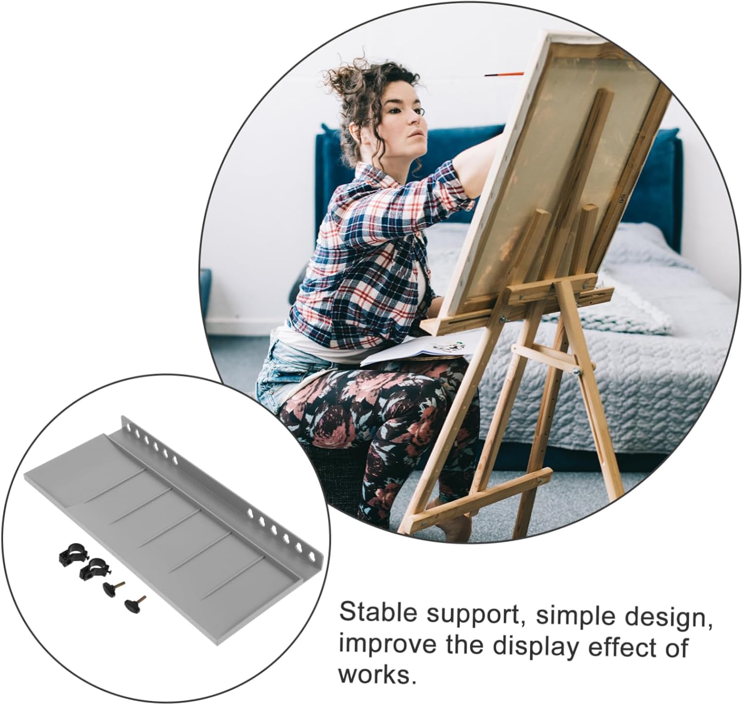 ARTIBETTER Detachable Hand Crank Easel Tray Lightweight Portable Sketch Rack for Outdoor Painting