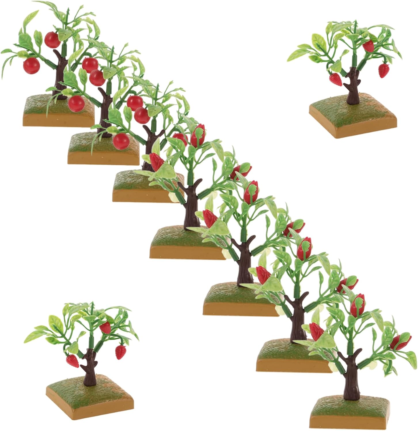 Happyyami 10pcs Miniature Model Trees for Crafts and Decorations