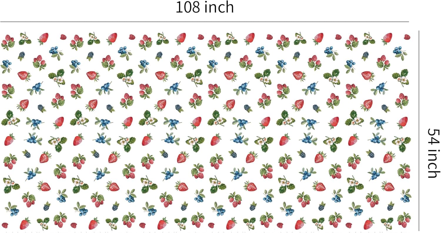 Berry Birthday Tablecloth - 3 Pcs 54in x 108in
